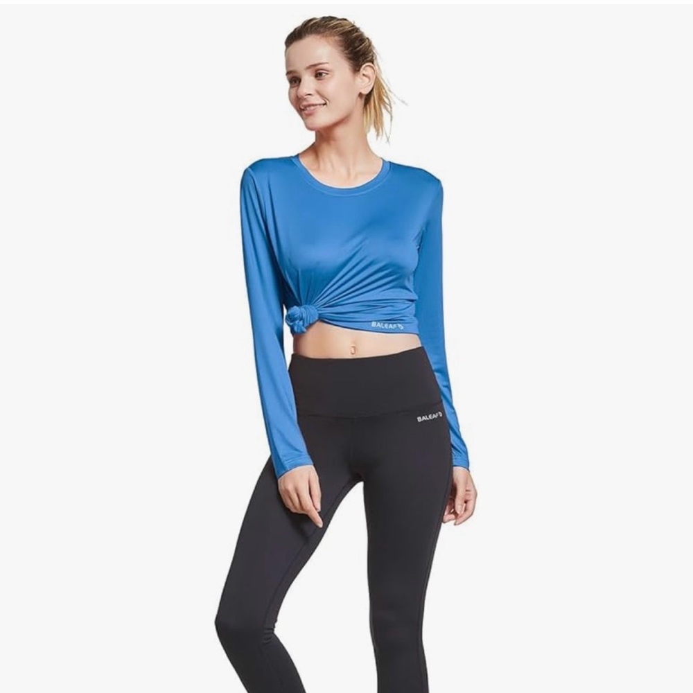 Baleaf Women's Vibrant Blue Long Sleeve Top, Size large